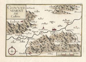 1638년 카스트르와 주변 지역 지도