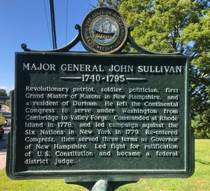 뉴햄프셔 역사 표지판 더럼의 설리번