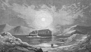 그레이엄 스피어스의 철제 교회를 로흐 수나트로 끌고 가는 모습