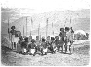 1862년경 다나킬 사막의 아파르족 사람들