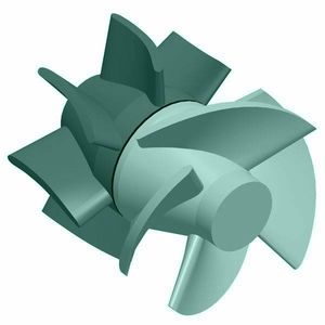 축류 펌프의 날개는 비틀려 있다.