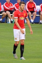 2015년 프리시즌 친선 경기에서 뛰는 캐릭