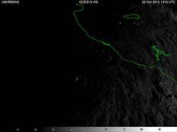 10월 23일 상륙 직전 패트리샤가 약화되는 위성 애니메이션