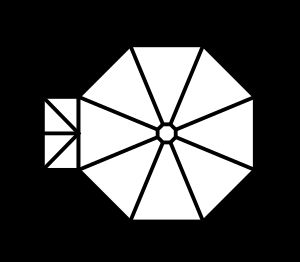 서쪽에 스카르셀라가 있는 팔각형 평면도