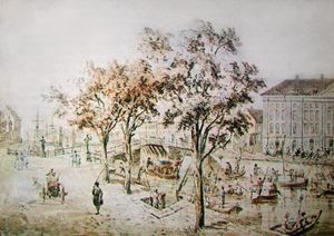 1787년 예테보리, 오른쪽에 스웨덴 동인도 회사 건물, 엘리아스 마틴