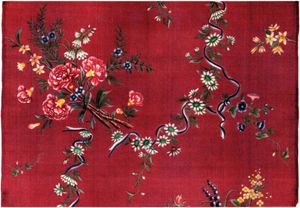 18세기 스웨덴 동인도 회사가 스웨덴으로 가져온 채색된 중국 실크 직물