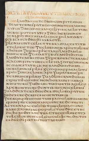 바티칸 Reg. Lat. 11, fol. 230v (프랑크 찬송가, 8세기 중반)