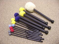 Malmark사에서 제작한 다양한 종류의 핸드벨 말렛