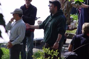 2006년 5월, 도체스터의 매니 파크에 위치한 세트장에서 감독 벤 애플렉.