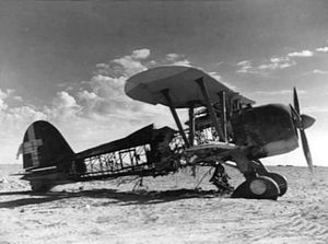 바르디아에서 파괴된 CR.42, 1940