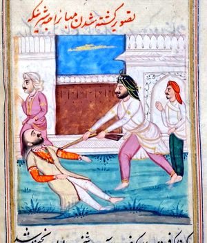 셰르 싱 마하라자의 산다왈리아 사다르에 의한 암살 묘사