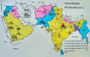 구루 나나크가 방문한 4명의 우다시와 기타 지역