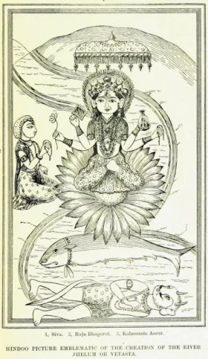 힌두교 신화에 따른 젤룸강의 창조