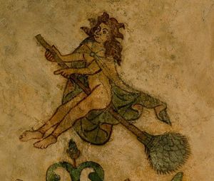 gandreið의 의미 중 하나를 보여주는 그림, 슐레스비히 대성당의 그림.