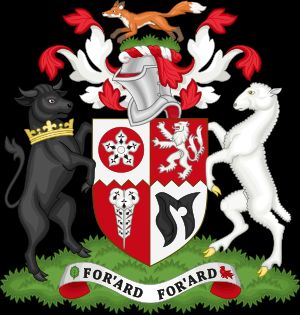 레스터셔 주 의회의 문장, 레스터를 제외한 주를 관할한다.