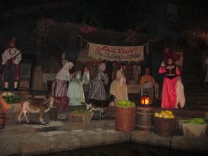 매직 킹덤의 캐리비안의 해적 경매 장면