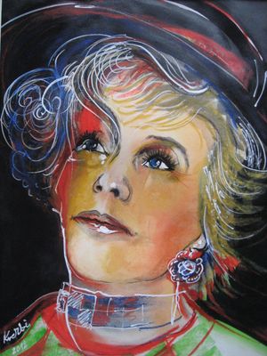 크리스티나 얀다가 화가 즈비그니에프 크레소바티에게 그린 초상화