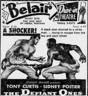 1958년 드라이브 인 극장 광고