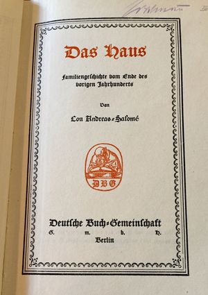 1927년 독일 도서 협회에서 출판한 'Das Haus'의 표지