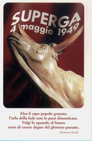 비극 50주년을 기념하여 E. Eandi가 제작한 작품