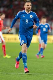 2015년 보스니아 헤르체고비나 대표팀에서 뛰고 있는 이비셰비치