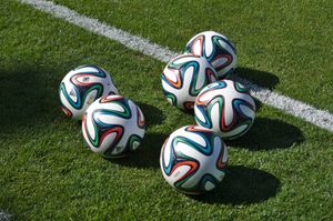 2014년 알제리와 아르메니아의 친선 경기에서 사용된 여러 개의 브라주카 공