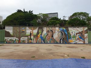 2018년 미겔 하처가 의뢰한 폭포 전설 벽화