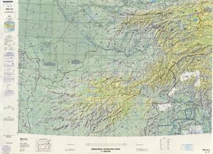 중국 최서단 지점을 포함한 지도(DMA, 1982)