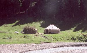 일리 분지의 카자흐 유르트