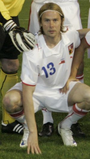 2009년 모로코와의 친선 경기에서 출전 준비를 하는 플라실