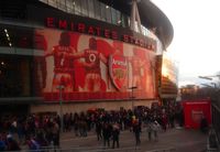 아스널화 프로젝트의 결과로 경기장에 설치된 벽화 중 하나