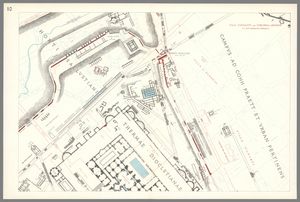 로마의 포르마 우르비스(란치아니)에서 발췌한 살루스티우스 정원의 일부 평면도