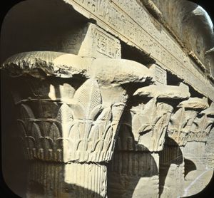 랜턴 슬라이드 컬렉션: 뷰, 오브젝트: 이집트 - 에스네 신전의 기둥., n.d., 브루클린 박물관 기록