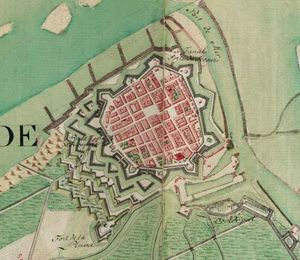 페라리스 지도(1775년경)에 나타난 오스텐더