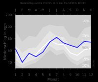 슈타데의 평균 강수량