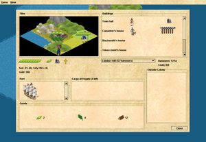 FreeCol는 각 정착지를 관리하기 위한 별도의 인터페이스가 있는 4X 게임의 전형적인 예이다.