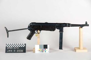 스프링필드 조병창 국립사적지 기록 보관소에 전시된 MP-40