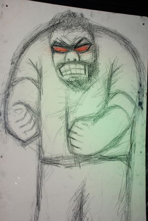 작중 클로이가 그린 아버지의 그림 (닥터후 전시장에서 재현한 모습)