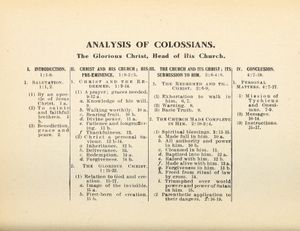 골로새서의 개략도, 윌리엄 브룩스 테일러 (1910)