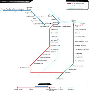 Metro map2025년 이후 니즈니노브고로드 지하철 노선도