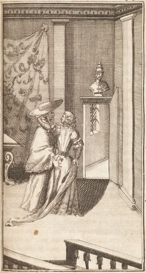 크리스티나와 데치오 아졸리노 추기경. 이들의 긴밀한 관계는 많은 추측을 낳았다.