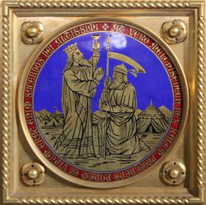 오스트리아 프리사흐에 있는 도미니코회 교회의 제단, 멜기세덱을 만나는 아브라함의 모습