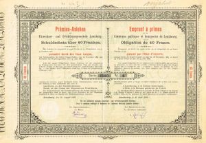 1885년 8월 10일에 발행된 렌츠부르크 채권