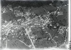 발터 미텔홀저(1922)가 촬영한 400m 상공에서 본 조감도