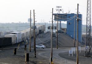 셀커크 야드의 험프와 제어 타워