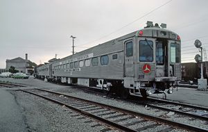 1981년에 볼 수 있는 이 USDOT 실버라이너는 1967년에 메트로라이너의 인프라를 테스트하는 데 사용되었다.