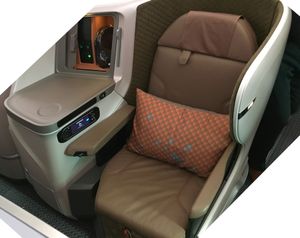 싱가포르 항공의 풀 플랫 좌석, 단거리 노선에 사용