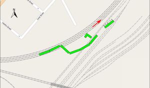 탈선 후 열차 위치 지도