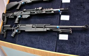 .338 라푸아 매그넘 탄을 사용하는 DSR-1(위)과 PGM 338 저격 소총(아래)