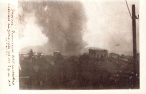 1922년 9월 13일, 벨라 비스타에서 촬영된 화재의 시작